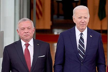 US-Präsident Joe Biden (l) und der jordanische König Abdullah II. warnen vor einer Offensive.
