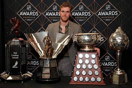Der kanadische Eishockeyprofi gewann die NHL All-Star Skills 2024.