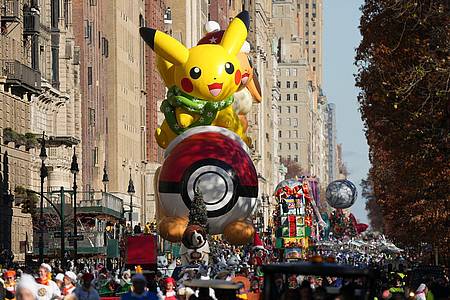 Der Pokemon Pikachu ist Stammgast bei der  Thanksgiving-Parade.